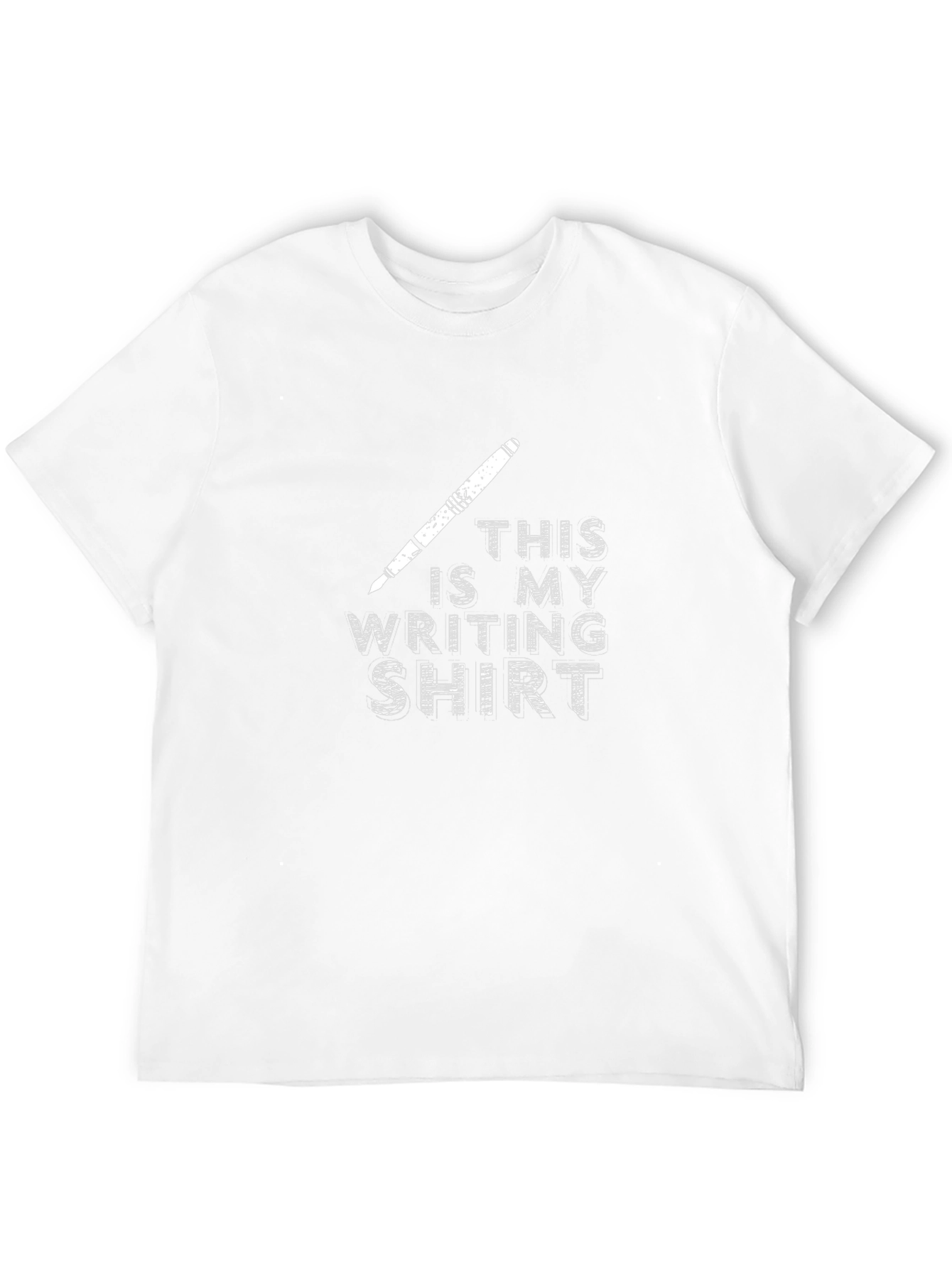 Writing Shirt: Pen & Text Novelty Tee
