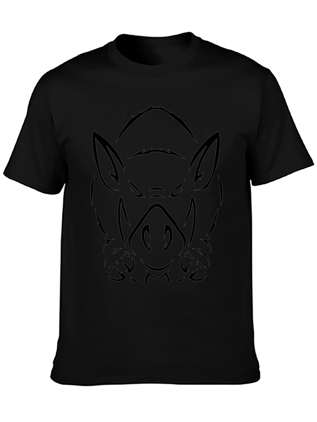 Mens Black Boar Graphic Tee