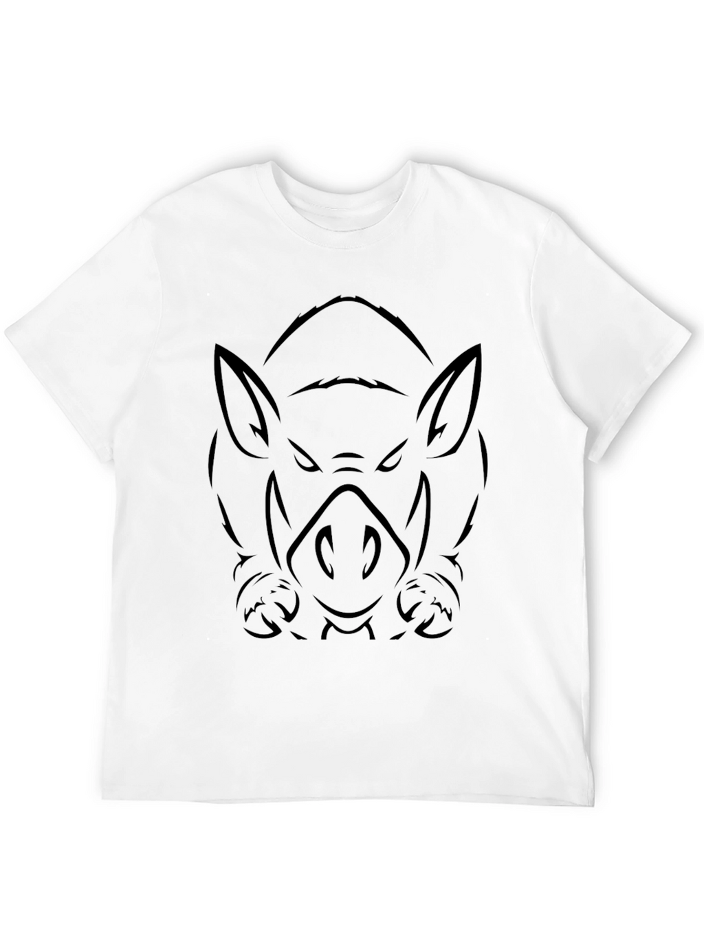 Mens Black Boar Graphic Tee