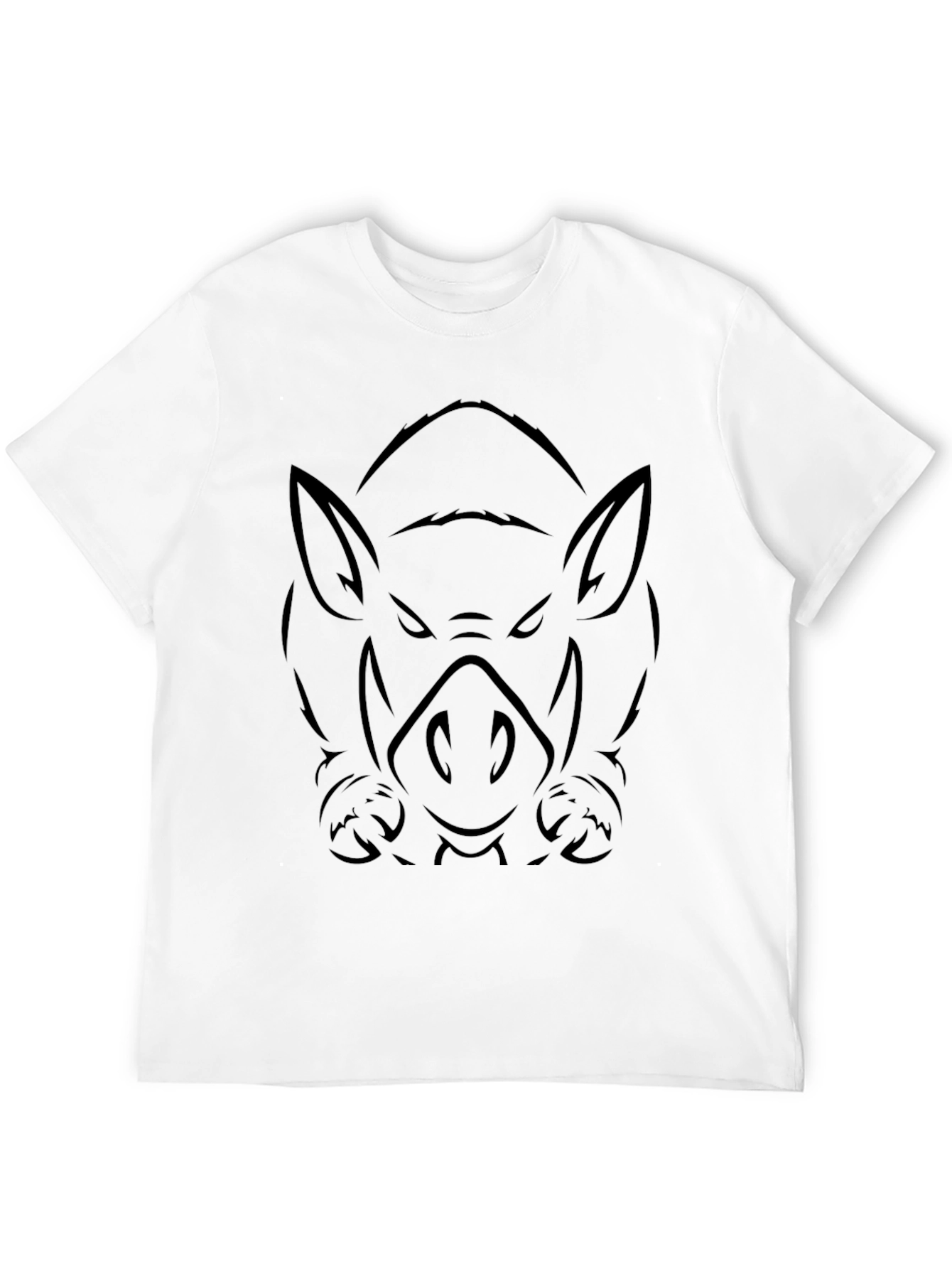 Mens Black Boar Graphic Tee