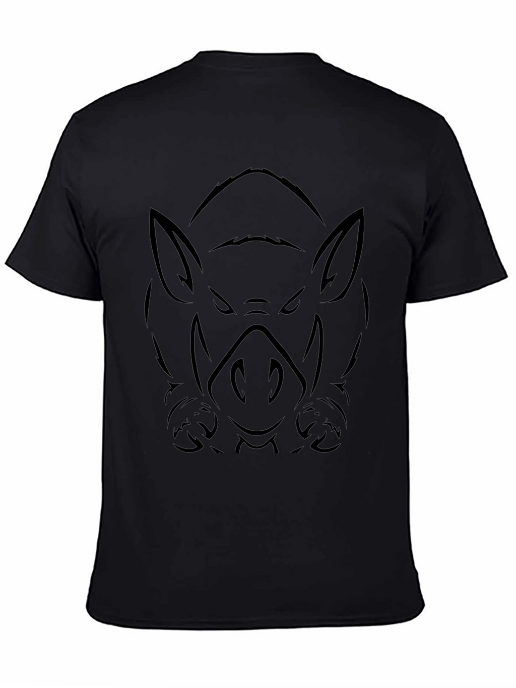 Mens Black Boar Graphic Tee