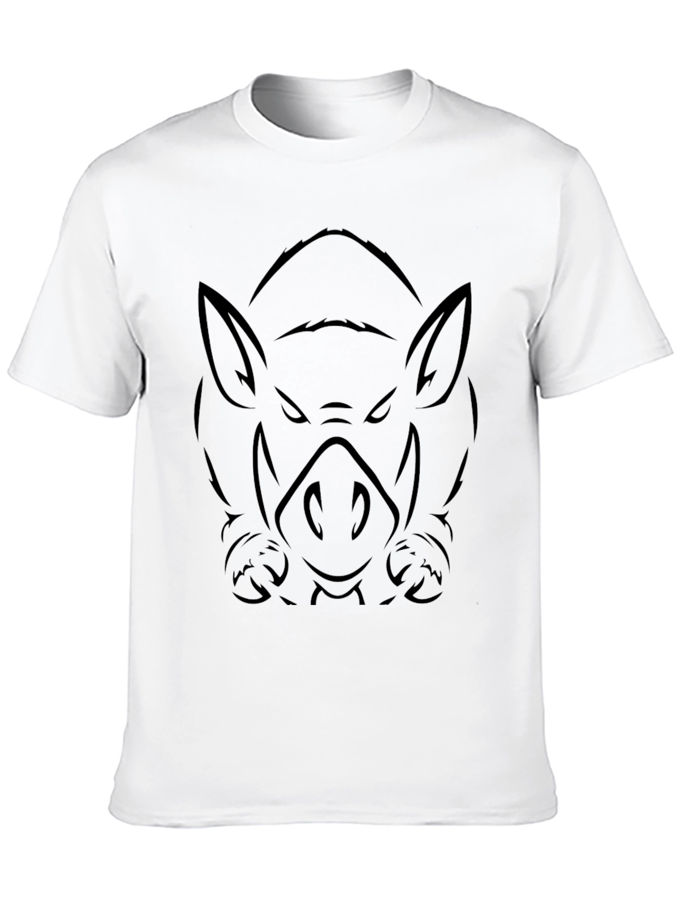 Mens Black Boar Graphic Tee
