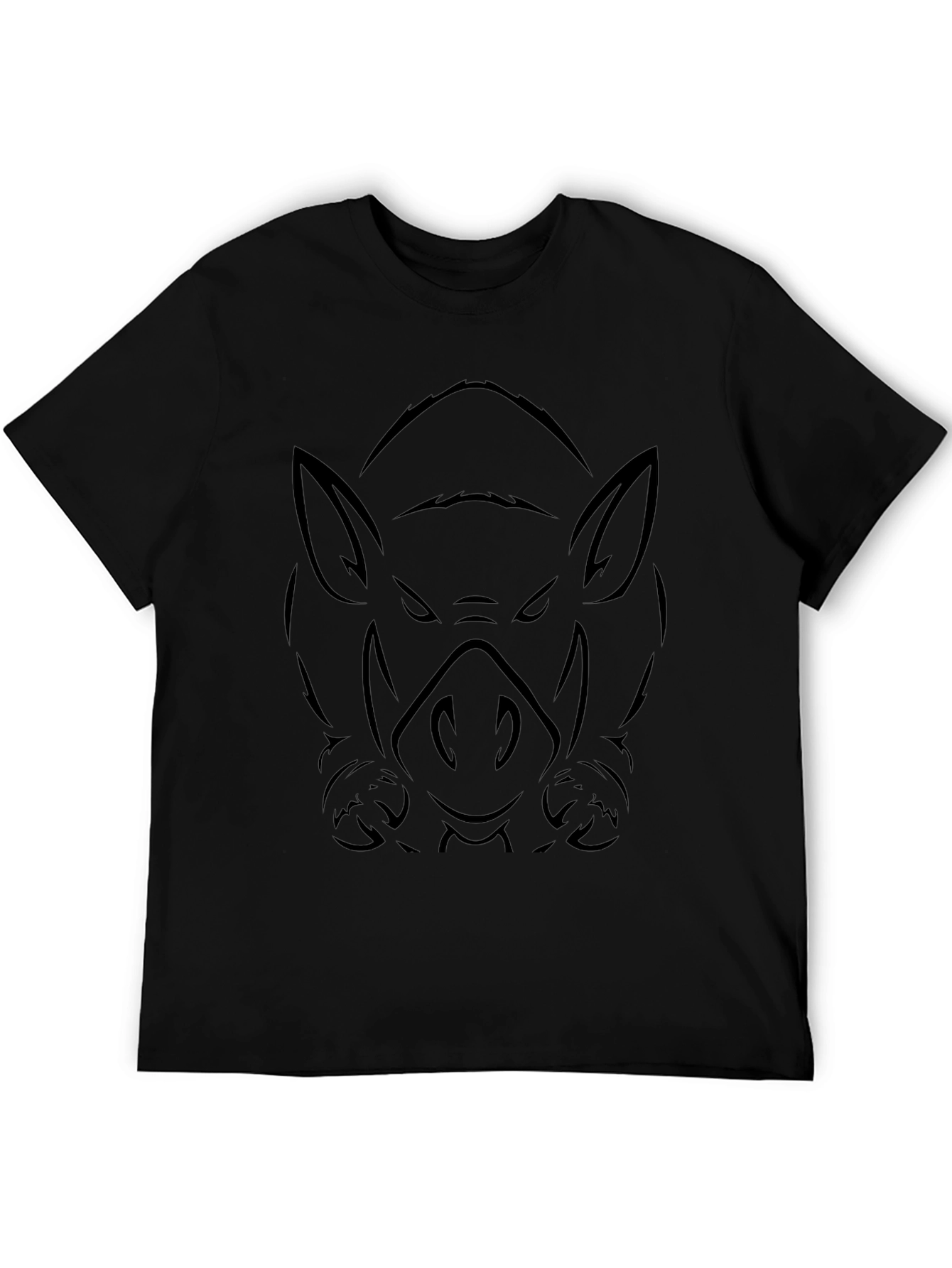 Mens Black Boar Graphic Tee