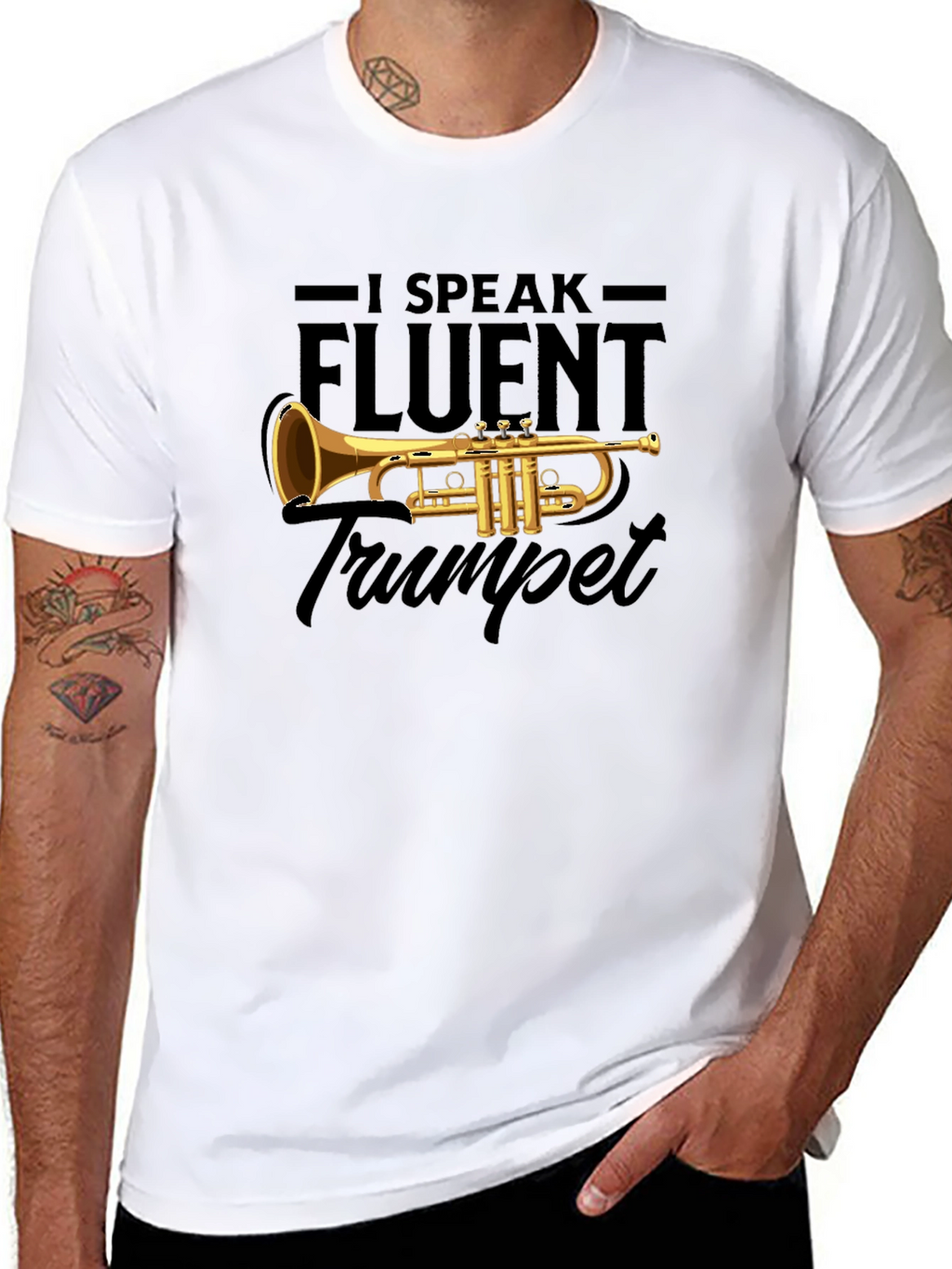 I Speak Fluent Trumpet T-Shirt Musician Gift