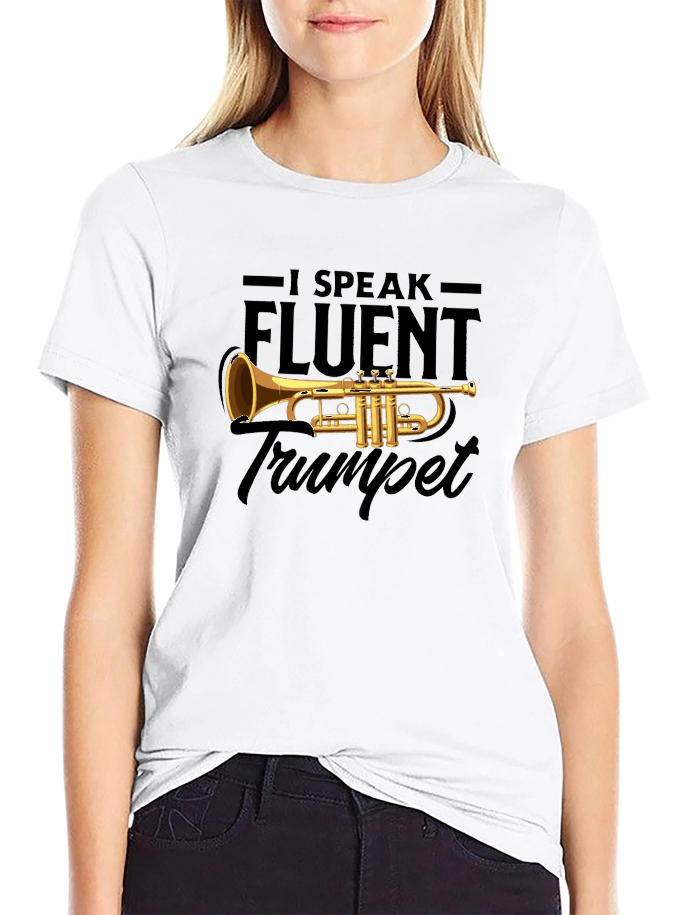 I Speak Fluent Trumpet T-Shirt Musician Gift