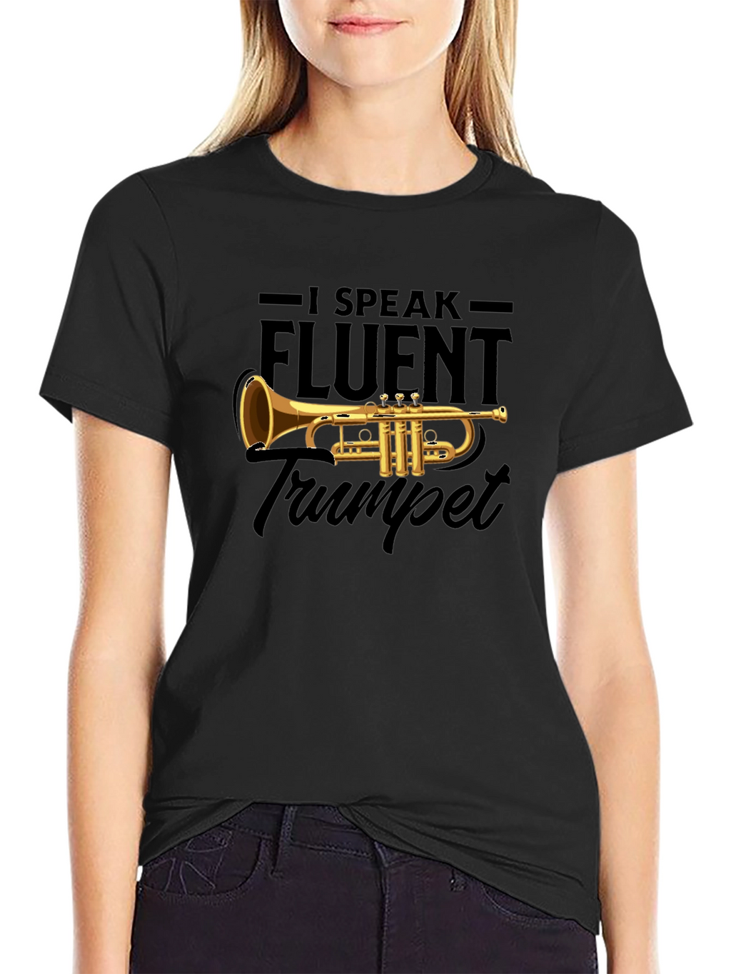 I Speak Fluent Trumpet T-Shirt Musician Gift