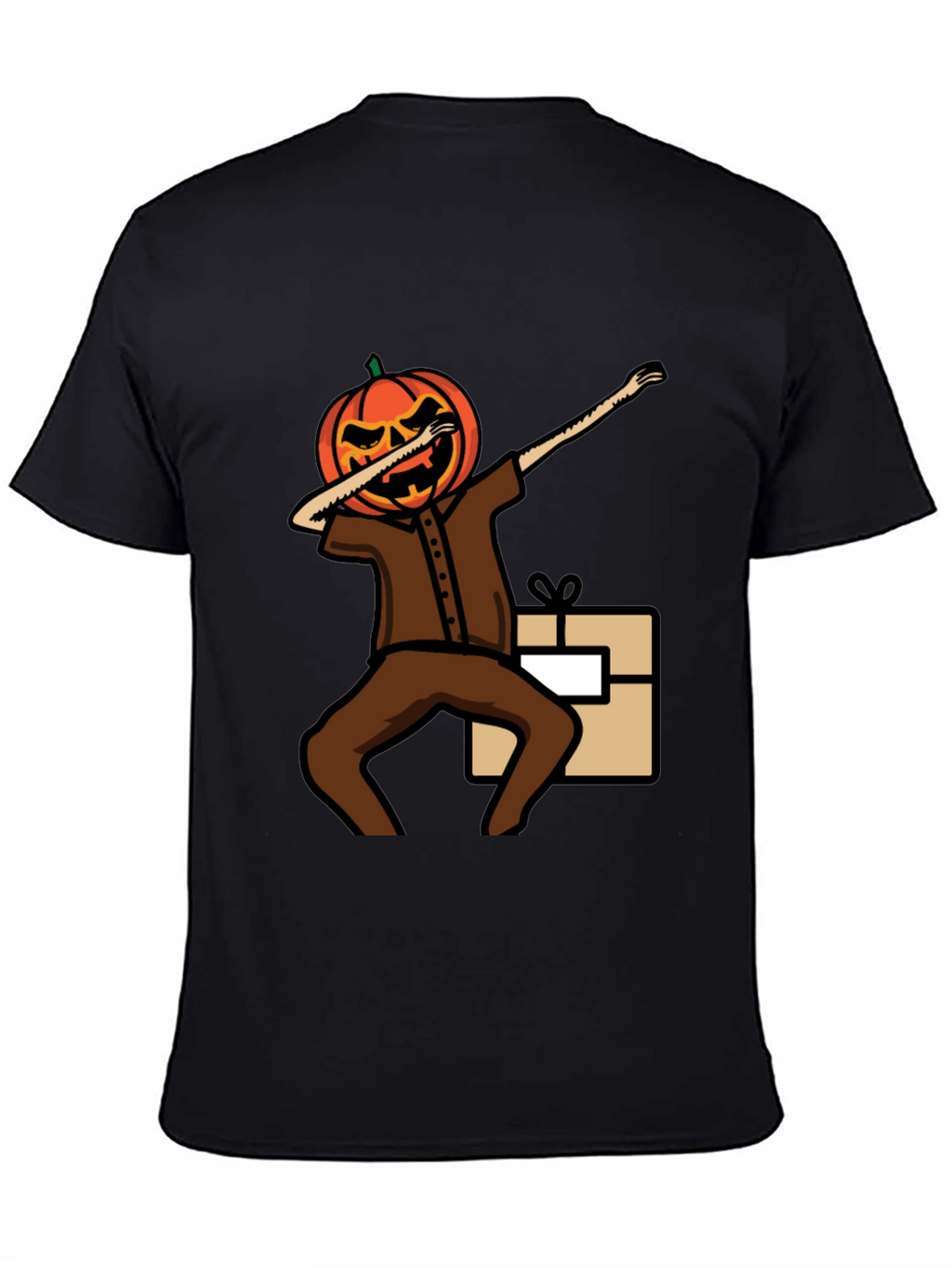 Pumpkin Head Dabbing Graphic T-Shirt