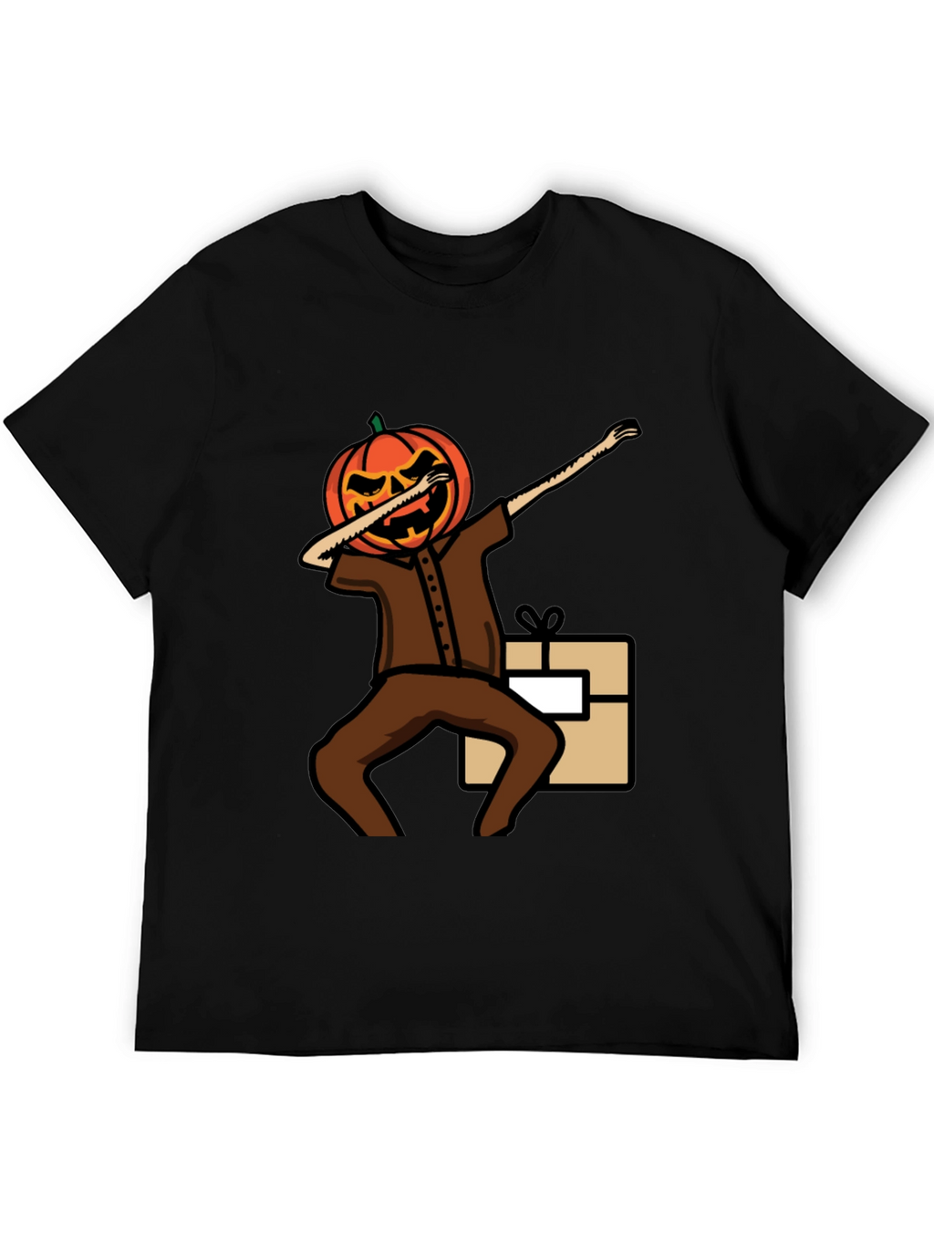 Pumpkin Head Dabbing Graphic T-Shirt