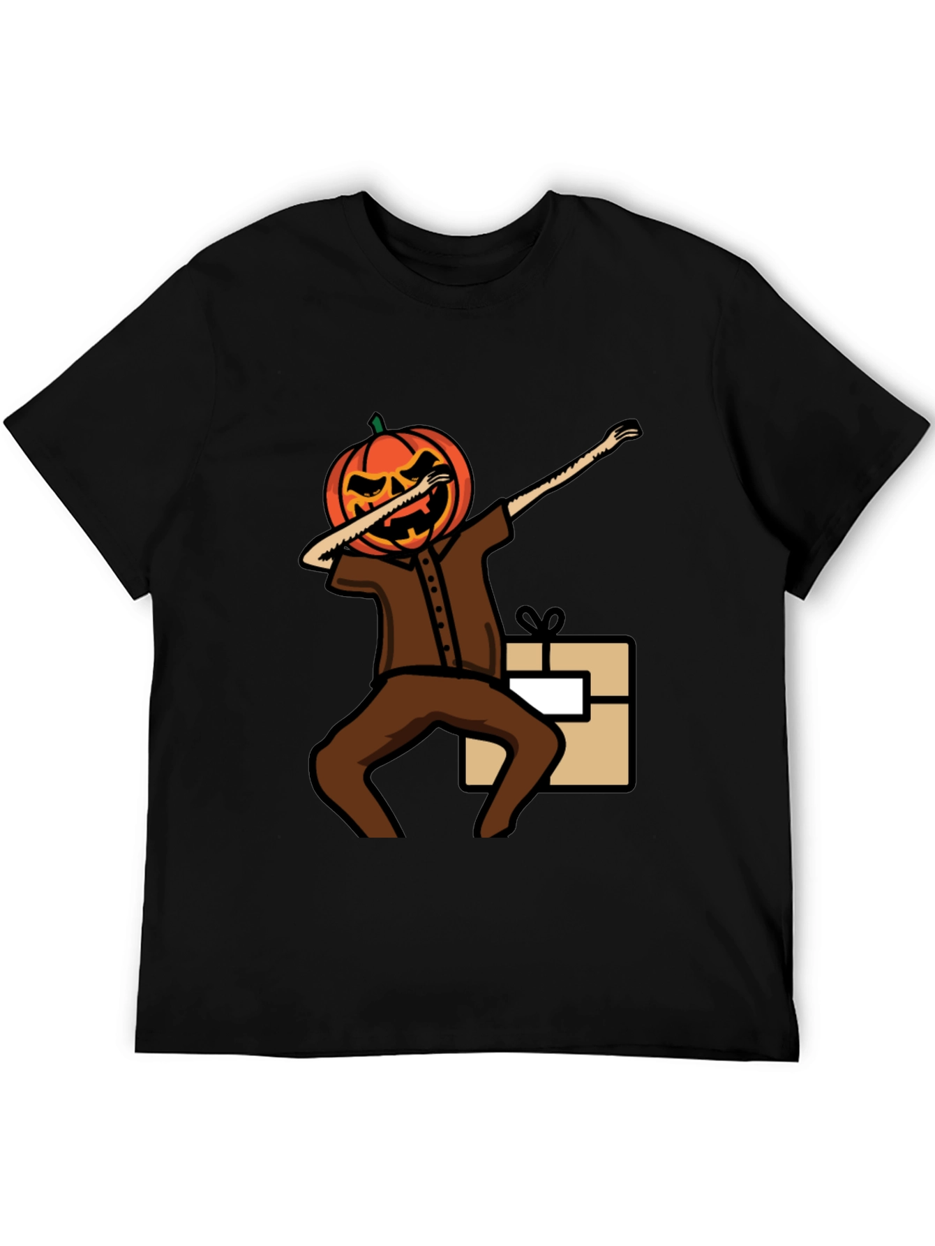 Pumpkin Head Dabbing Graphic T-Shirt