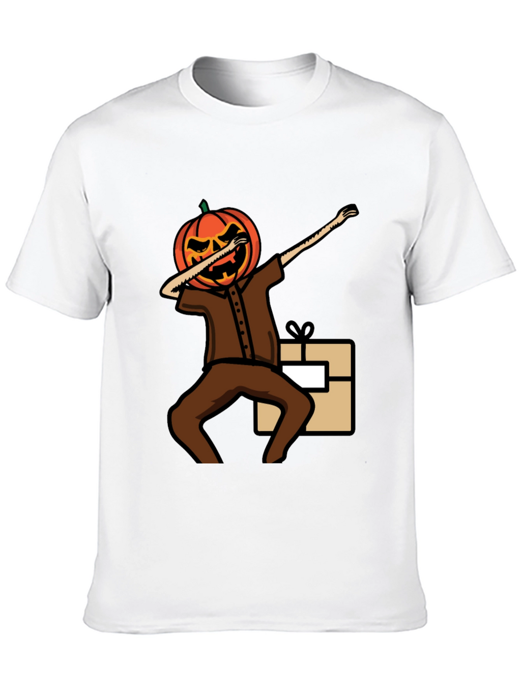 Pumpkin Head Dabbing Graphic T-Shirt