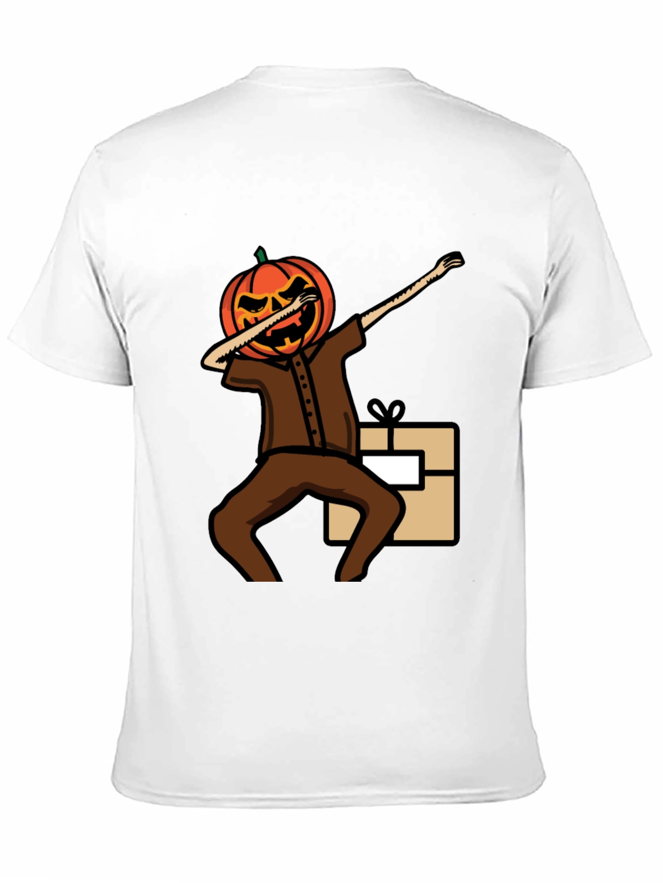 Pumpkin Head Dabbing Graphic T-Shirt