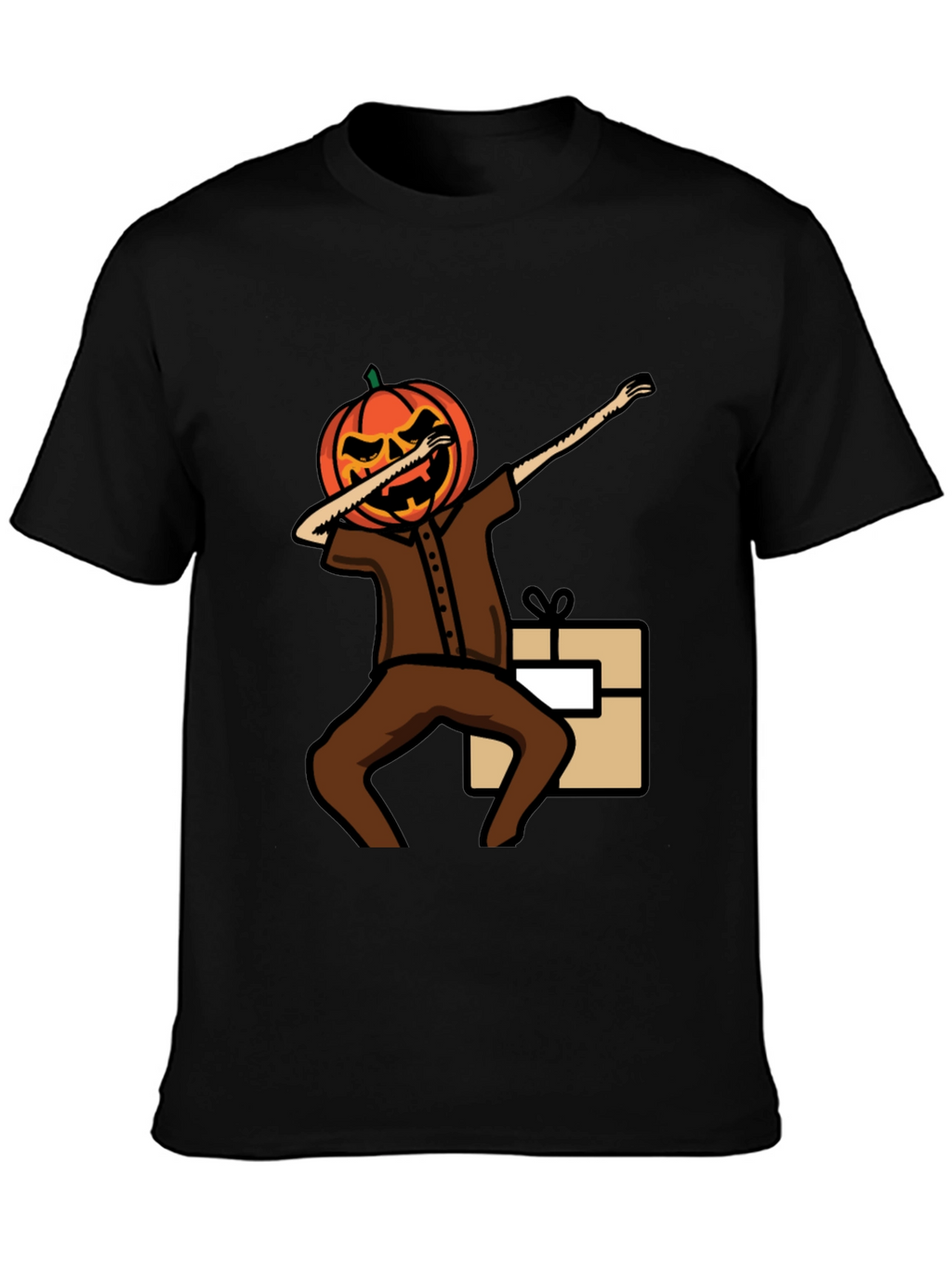 Pumpkin Head Dabbing Graphic T-Shirt