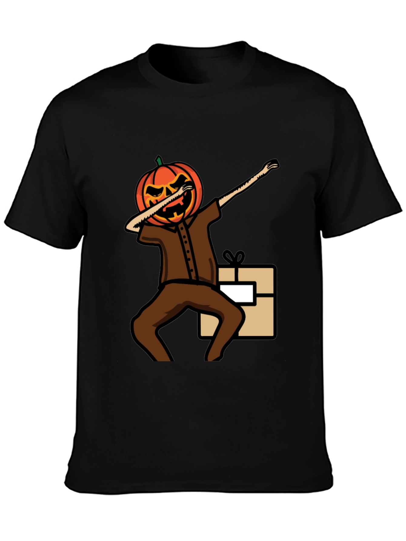 Pumpkin Head Dabbing Graphic T-Shirt
