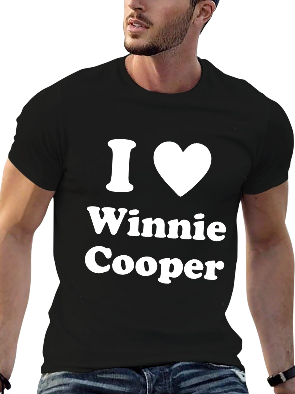 I Heart Winnie Cooper Black Graphic T-Shirt