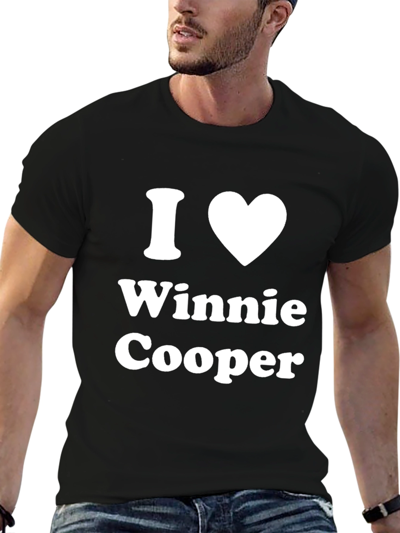 I Heart Winnie Cooper Black Graphic T-Shirt