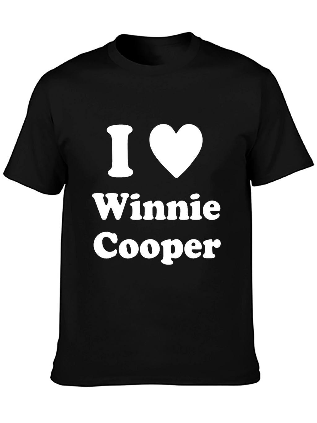 I Heart Winnie Cooper Black Graphic T-Shirt
