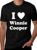 I Heart Winnie Cooper Black Graphic T-Shirt