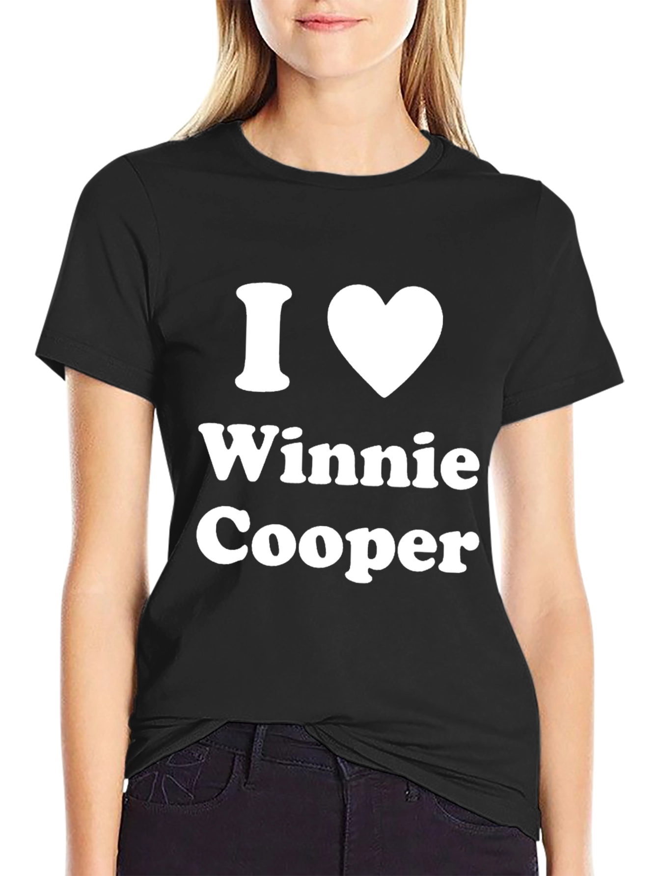 I Heart Winnie Cooper Black Graphic T-Shirt