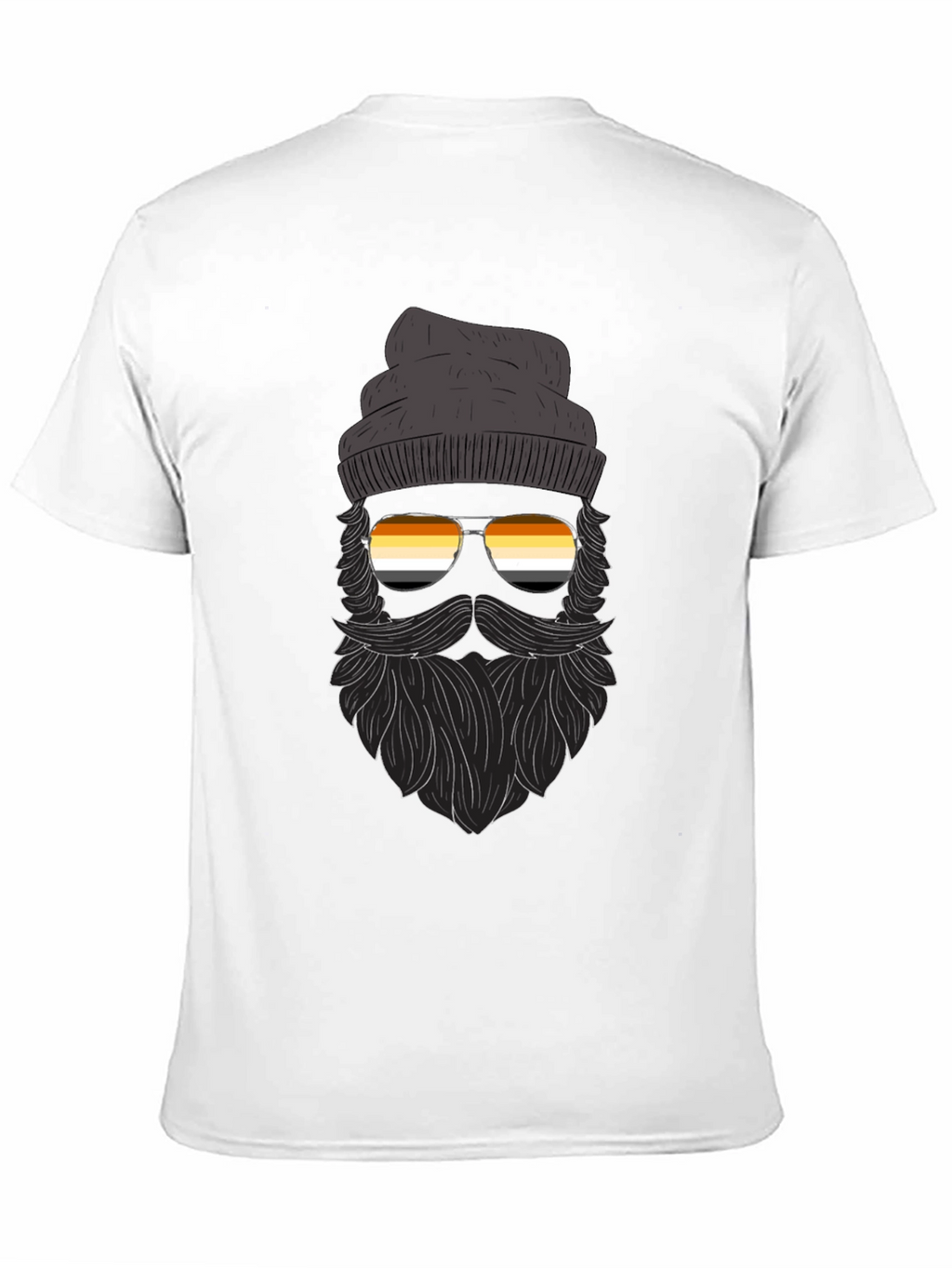 Bearded Man T-Shirt With Bear Pride Sunglasses