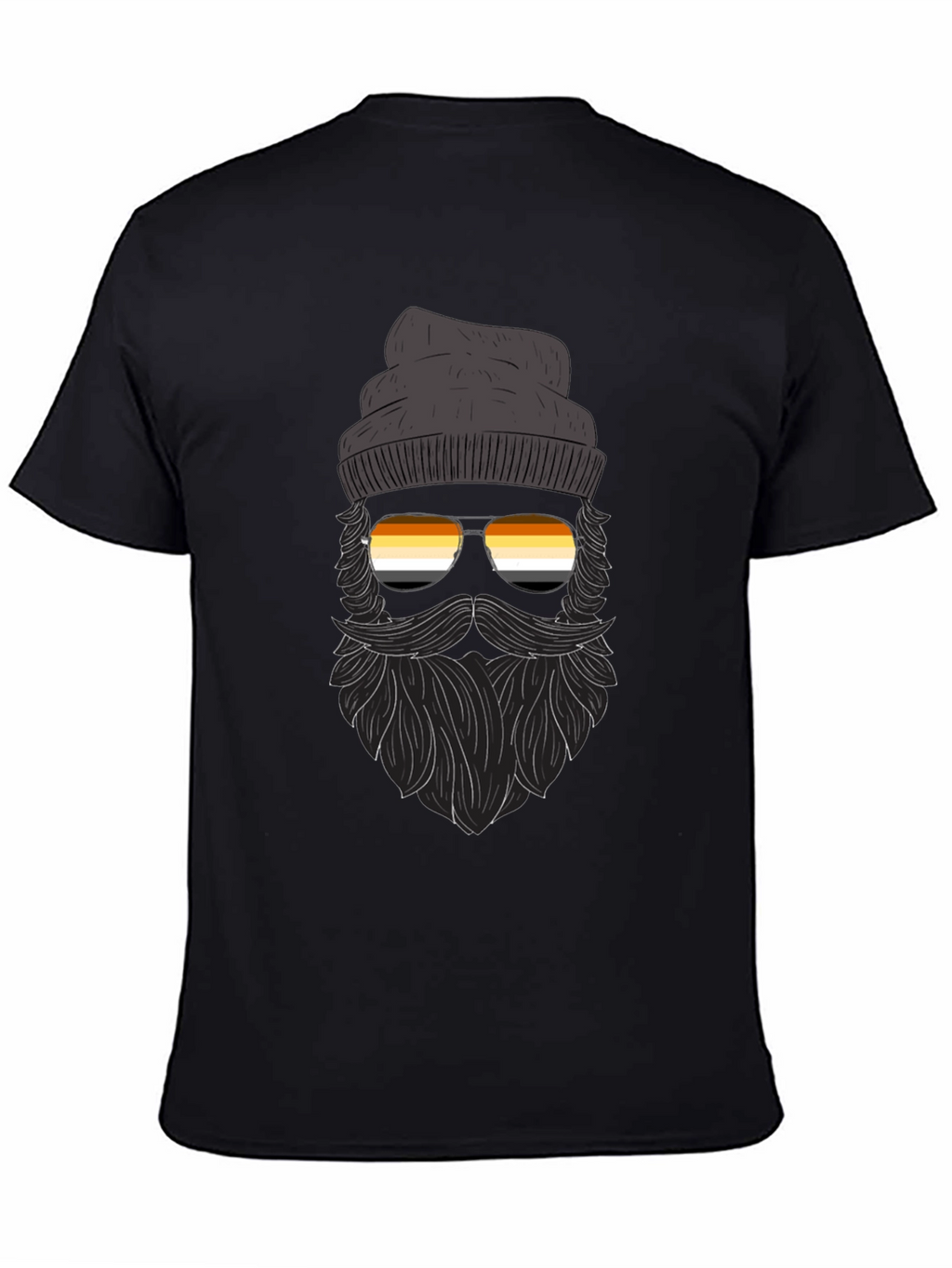 Bearded Man T-Shirt With Bear Pride Sunglasses