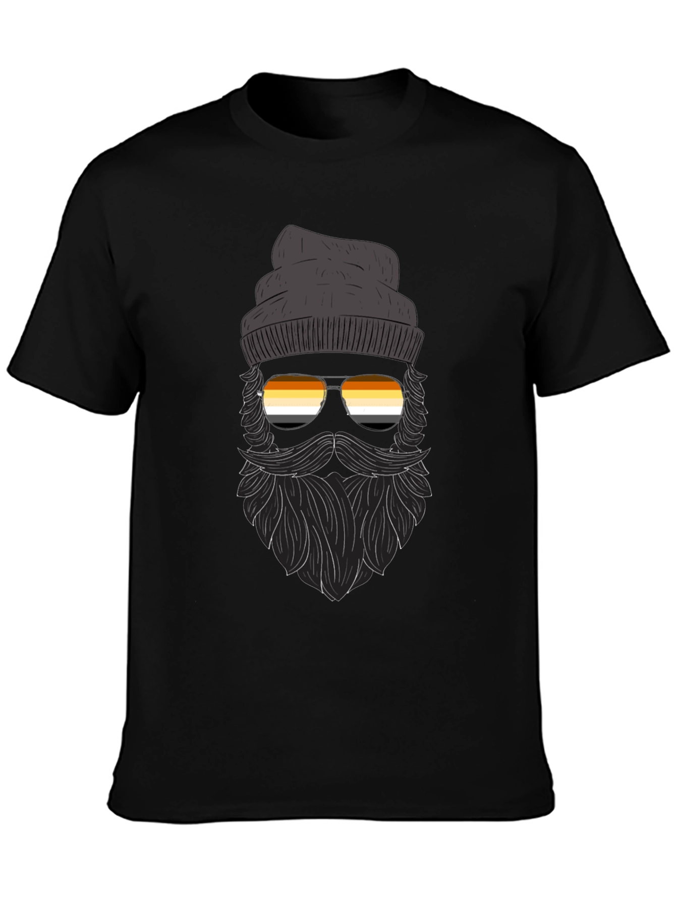 Bearded Man T-Shirt With Bear Pride Sunglasses