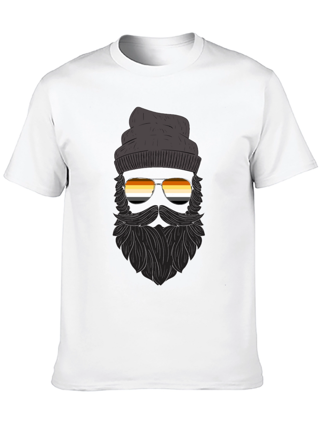 Bearded Man T-Shirt With Bear Pride Sunglasses