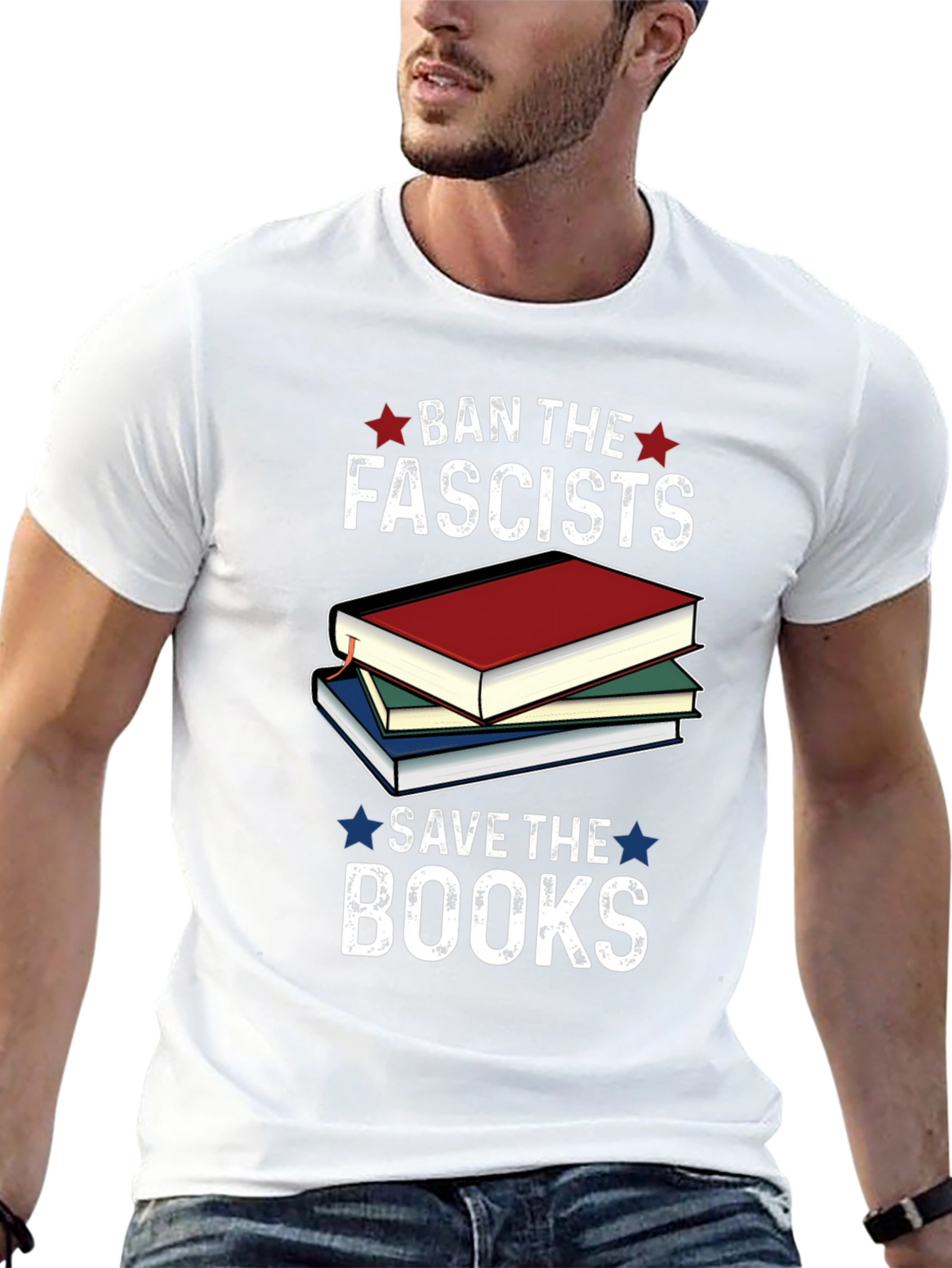Ban the Fascists Save the Books Graphic Tee