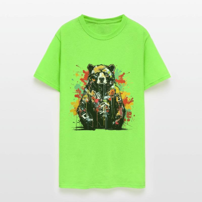 Roaring Grizzly. Primal Strength, Graffiti Style.