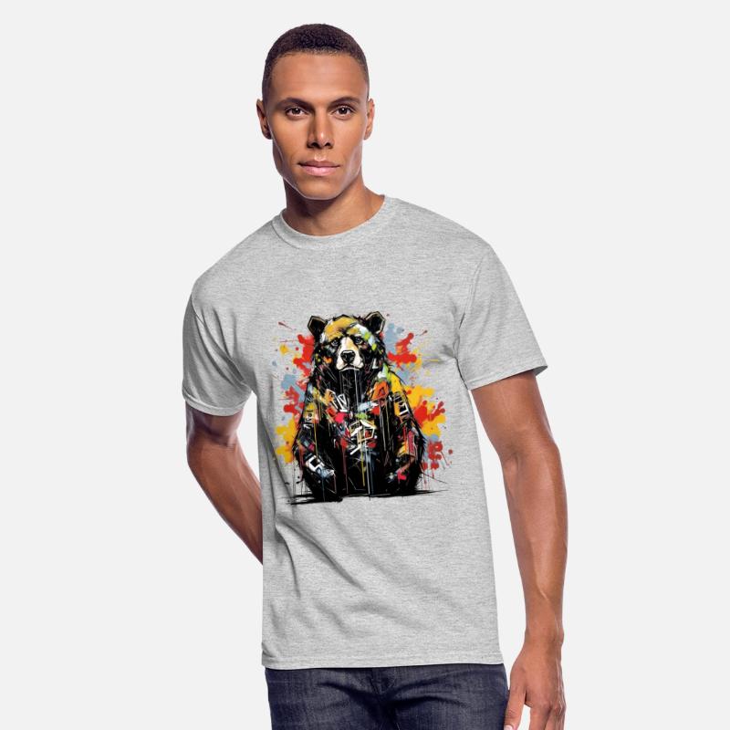 Roaring Grizzly. Primal Strength, Graffiti Style.