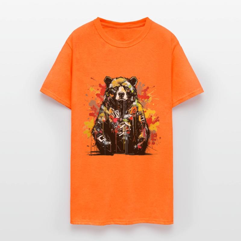 Roaring Grizzly. Primal Strength, Graffiti Style.