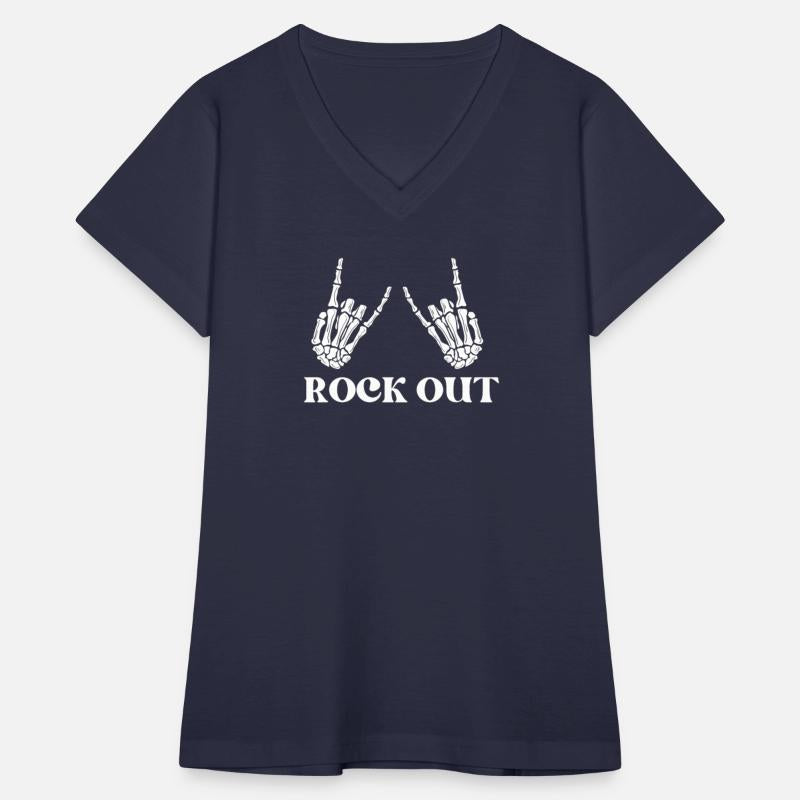rock and roll rock out skeleton hand peace sign