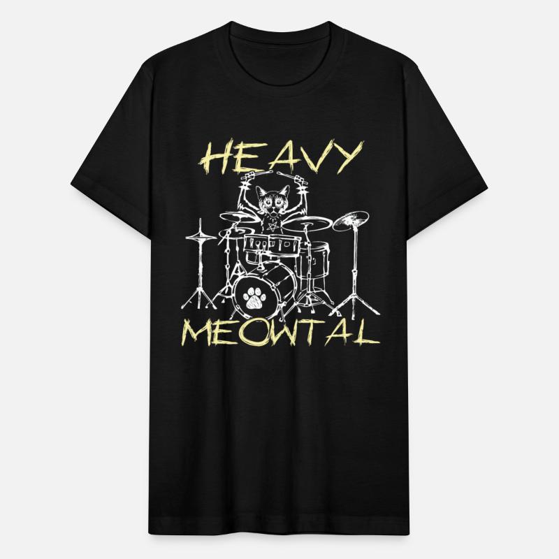 Rocker Kawaii Cat Heavy Meow Metal Music Lover
