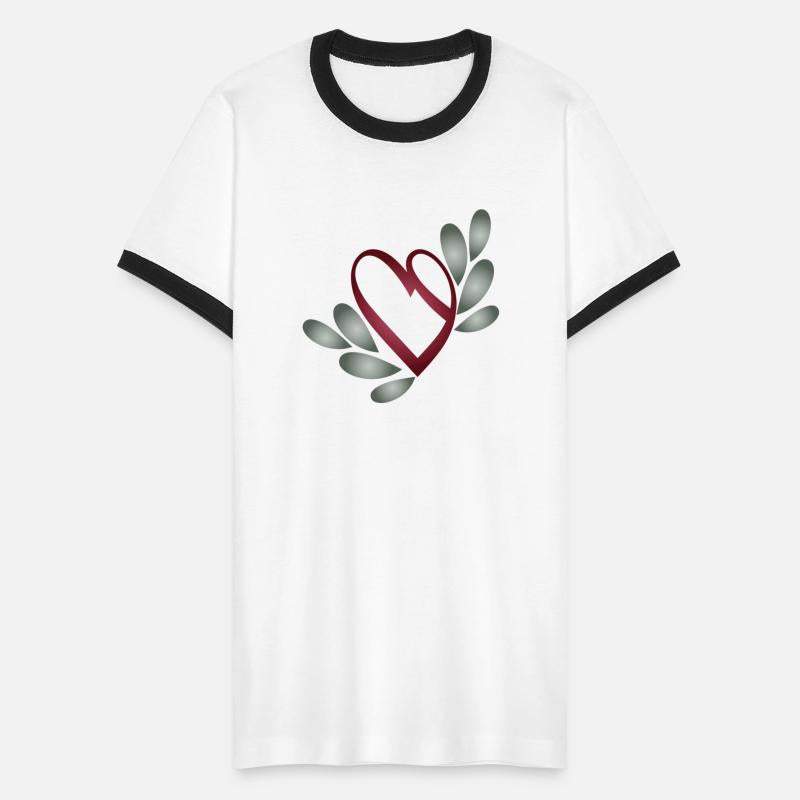 Romantic Valentine's Day Heart symbol with leaves