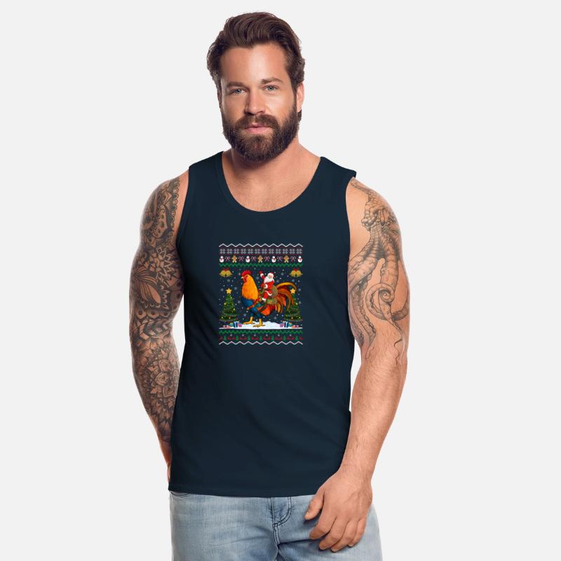 Rooster Ugly Santa Riding Rooster