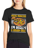 Pizza Princess Graphic T-Shirt Funny Food Tee