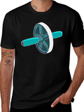 Ab Roller T-Shirt - Black Graphic Tee