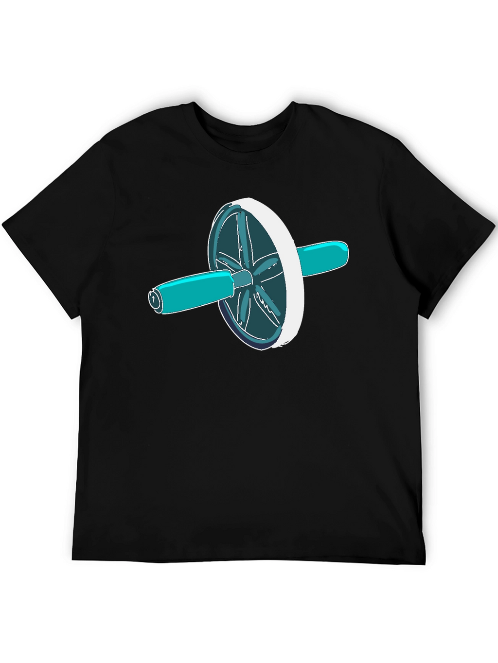 Ab Roller T-Shirt - Black Graphic Tee