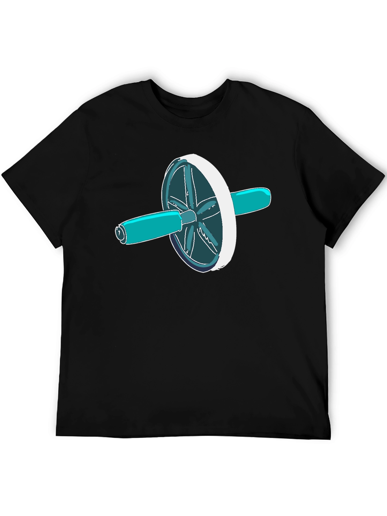Ab Roller T-Shirt - Black Graphic Tee