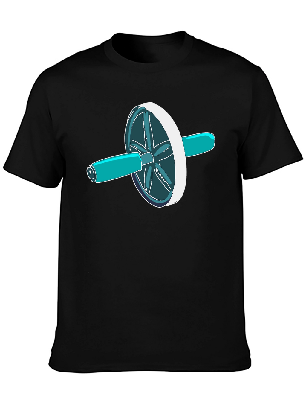Ab Roller T-Shirt - Black Graphic Tee