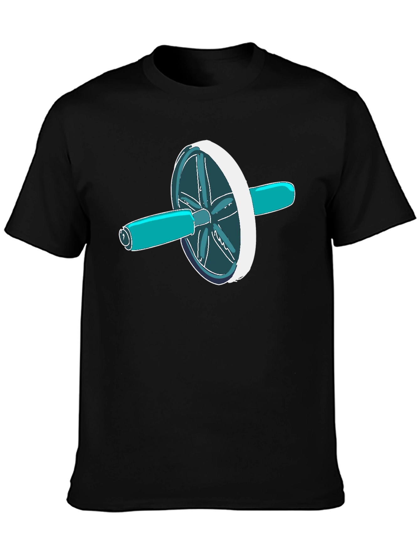 Ab Roller T-Shirt - Black Graphic Tee