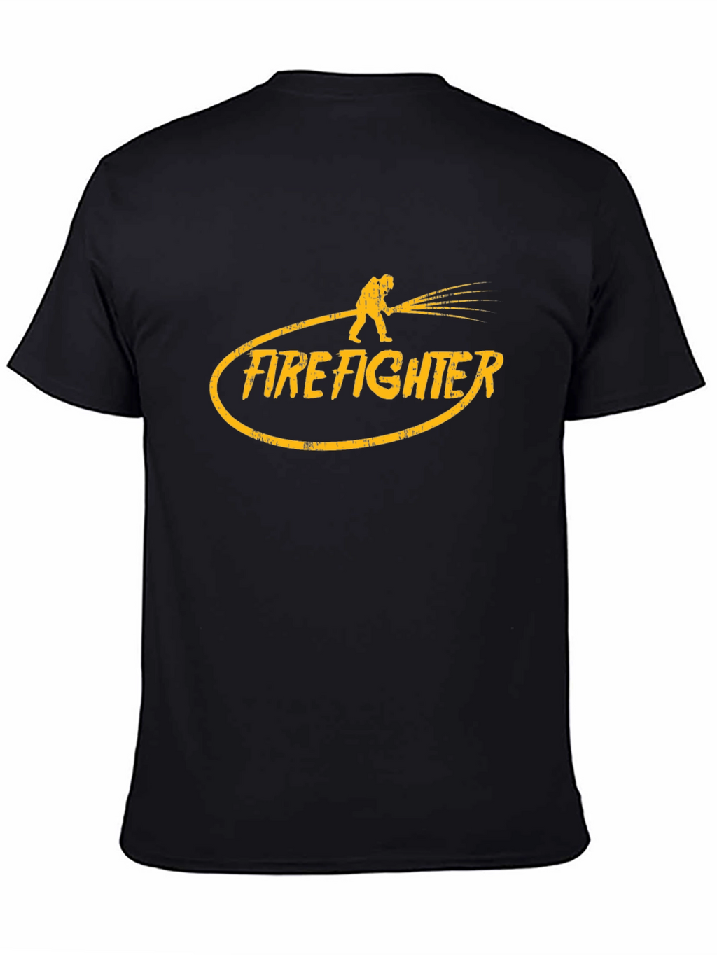 Firefighter Graphic T-Shirt - Black Cotton Tee