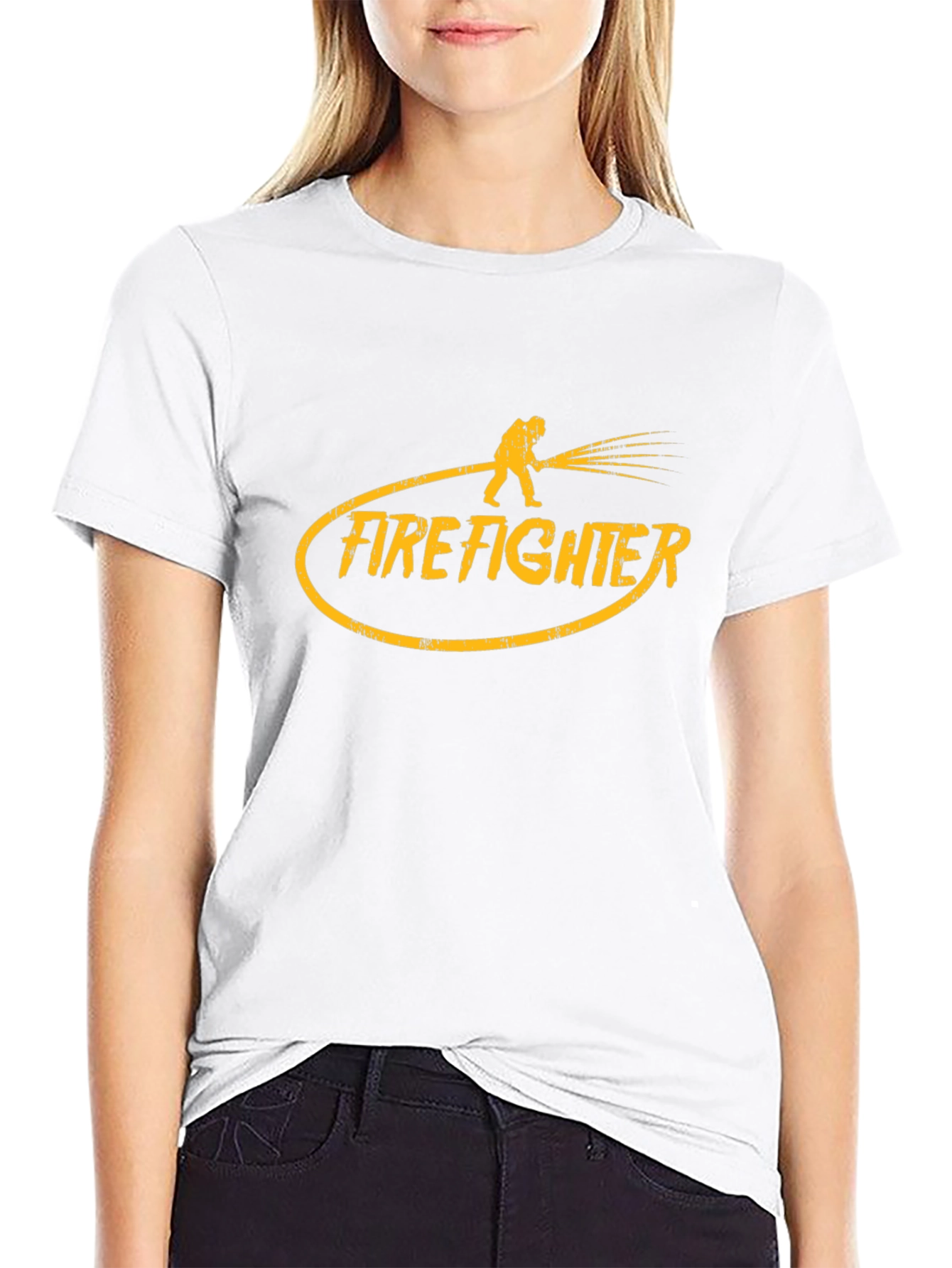 Firefighter Graphic T-Shirt - Black Cotton Tee
