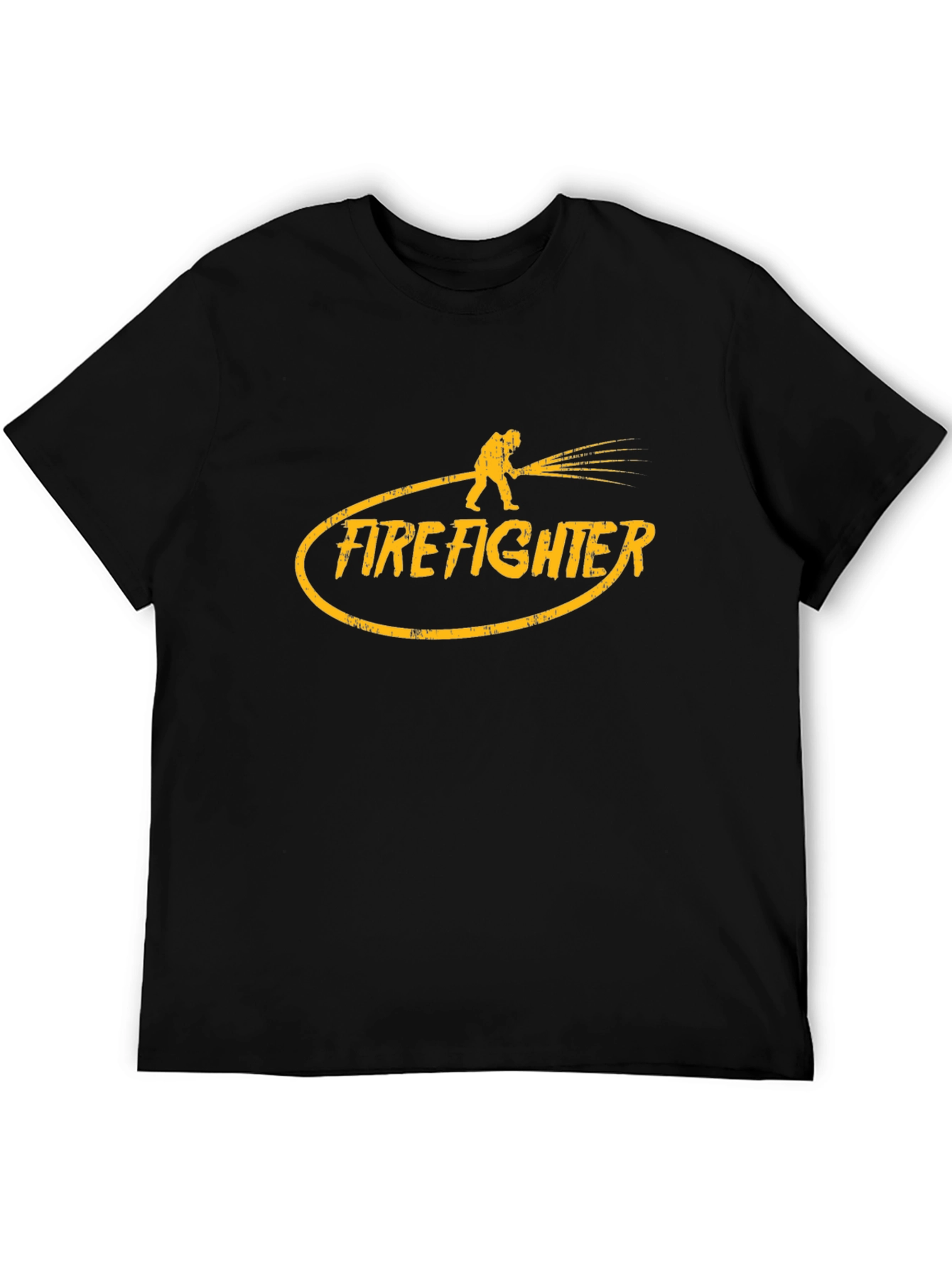 Firefighter Graphic T-Shirt - Black Cotton Tee