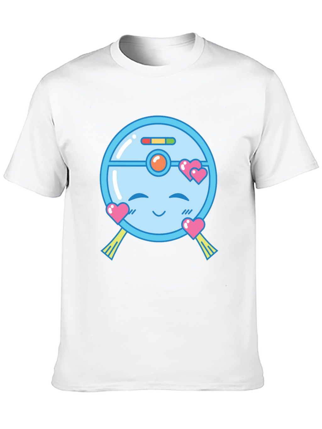 Cute Robot Vacuum Valentines Day T-Shirt