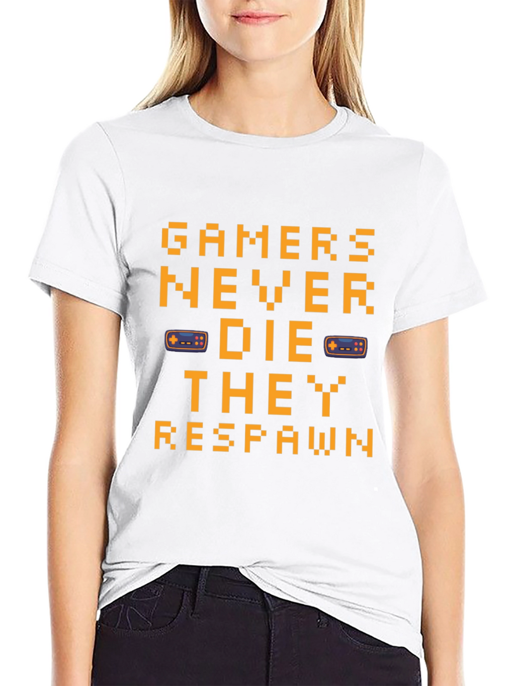 Gamers Never Die Black T-Shirt