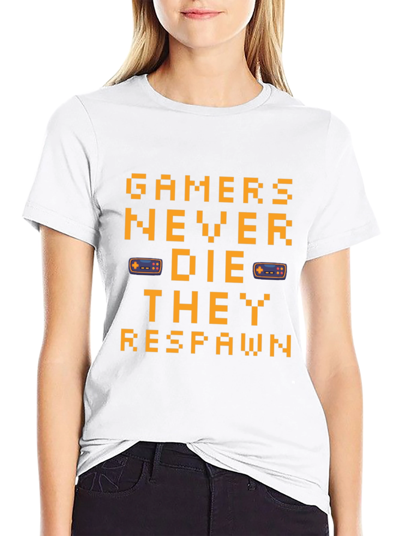 Gamers Never Die Black T-Shirt