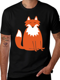 Mens Black Fox Graphic Tee
