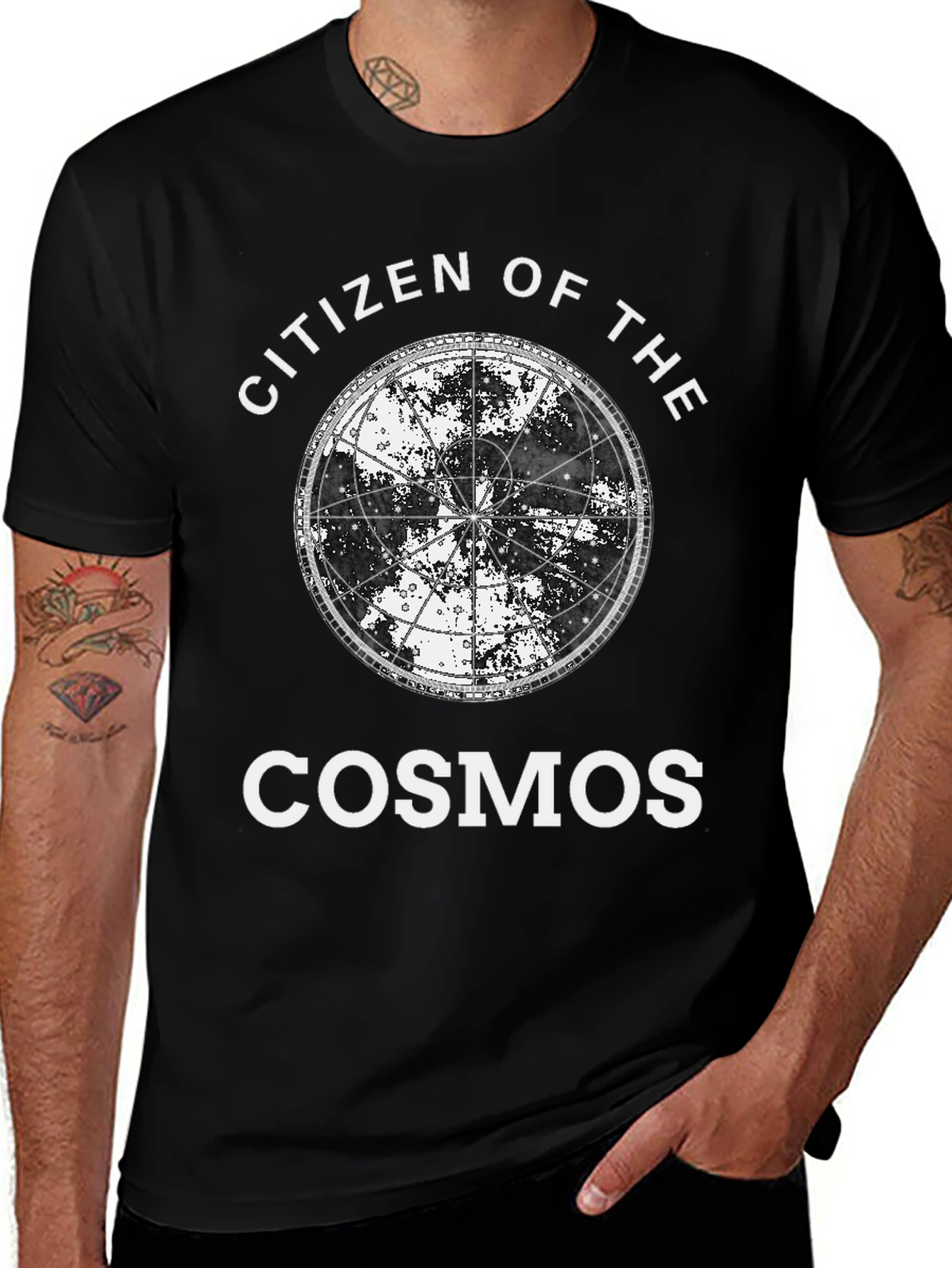 Citizen of the Cosmos Black Graphic T-Shirt