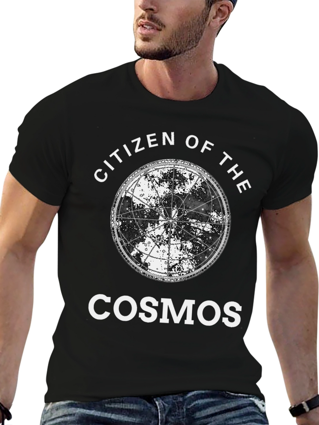 Citizen of the Cosmos Black Graphic T-Shirt