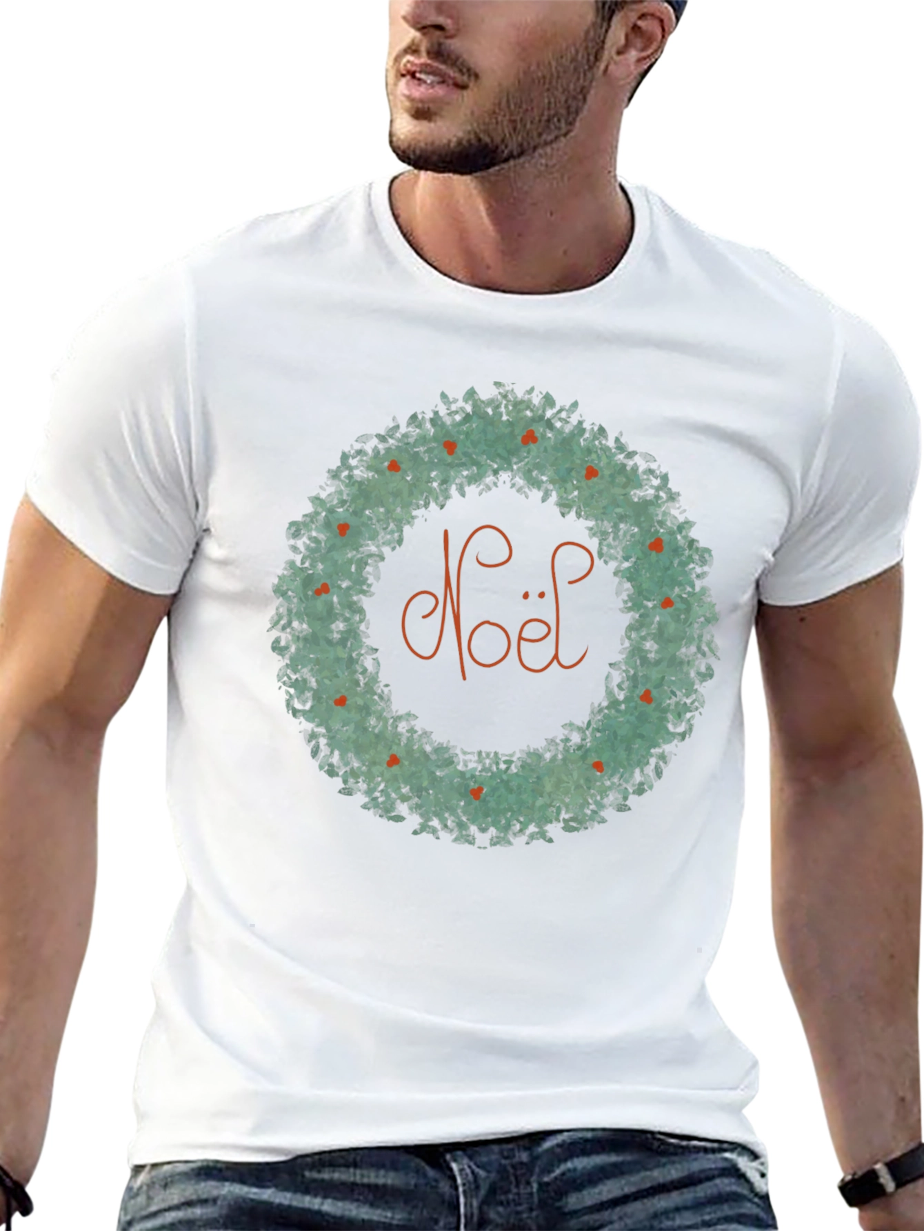 Noel Wreath Graphic Tee - Holiday Cheer